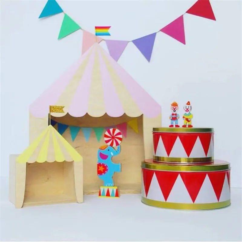 

Felt Round Banner Decor Garland Flag Decorations Wall Hanging Decoration
