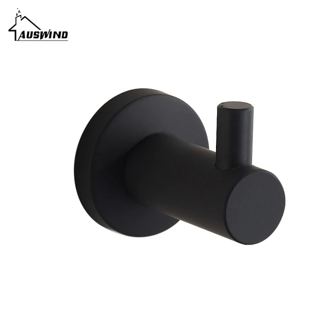 New Modern Rubber Paint Black Simple Clothes Hook 304 Stainless New Modern Rubber Paint Black Simple Clothes Hook 304 Stainless Steel Brushed Coat Towel