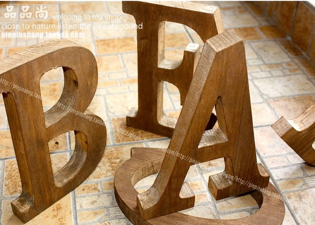 4 Inch 94 Pieces Wooden Letters Unfinished Wood Alphabet Letters for Crafts  with Extras,Wall Decor