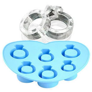 

PVC box package winebar ice tool accessory Tray Diamond Love Ring Ice Cube mold Style Freeze Ice Maker Mould