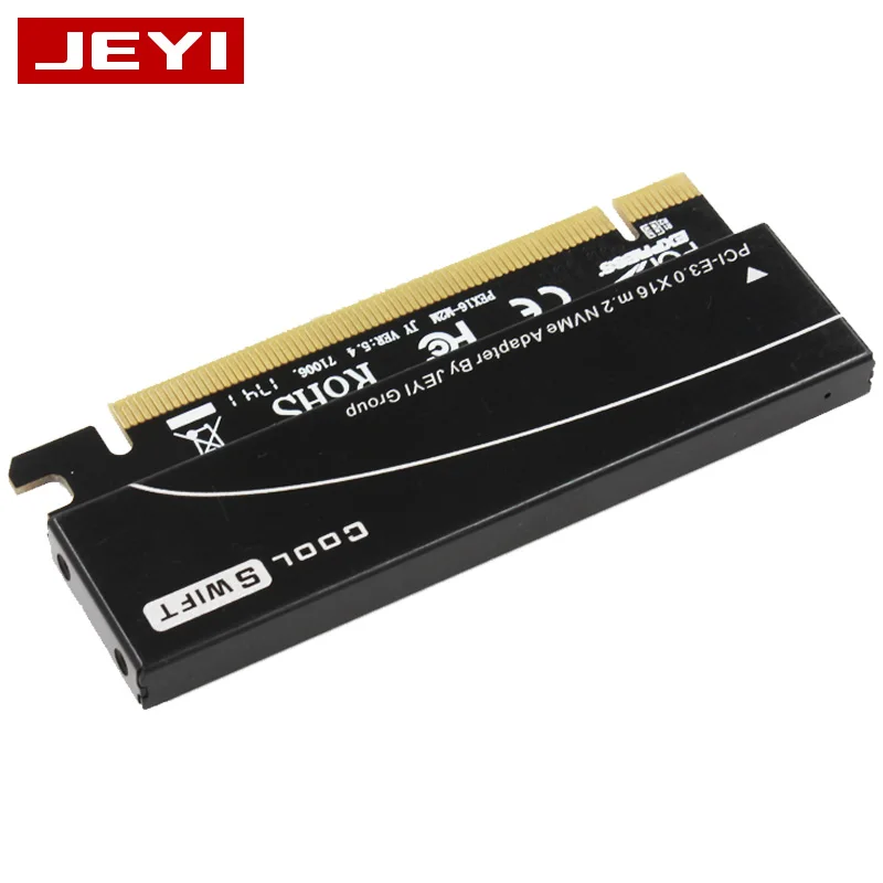 JEYI CoolSwift теплоотвод M.2 NVMe SSD NGFF к PCIE X4 адаптер MKey интерфейсная карта Suppor PCI Express 3 0x16