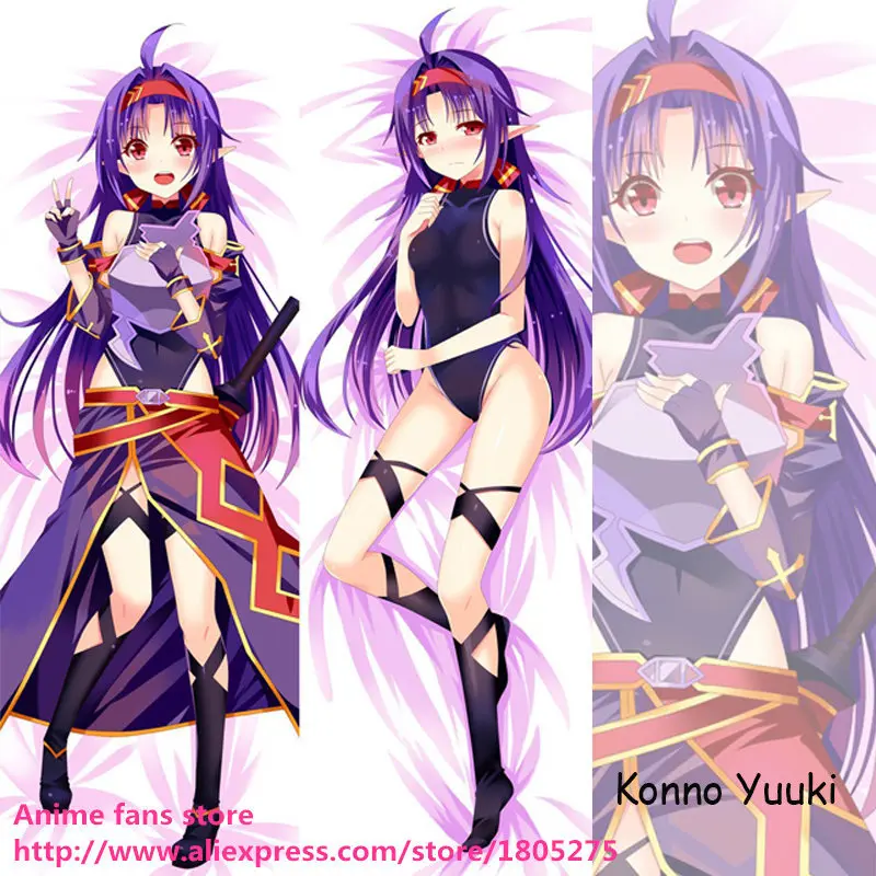 Lucu Anime  Jepang Sarung Bantal  Konno Yuuki Sword Art 