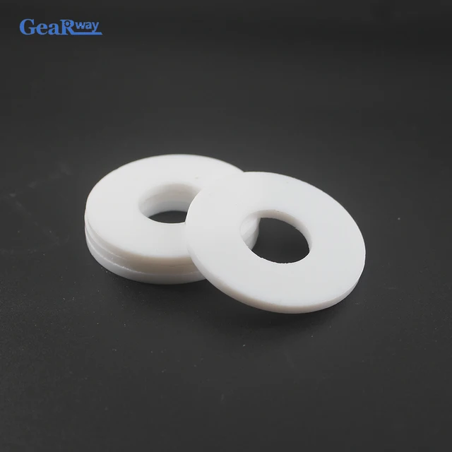 White PTFE Flat Gasket 1/2'' 3/4'' 1'' Flat Ring Gasket Seal Washer