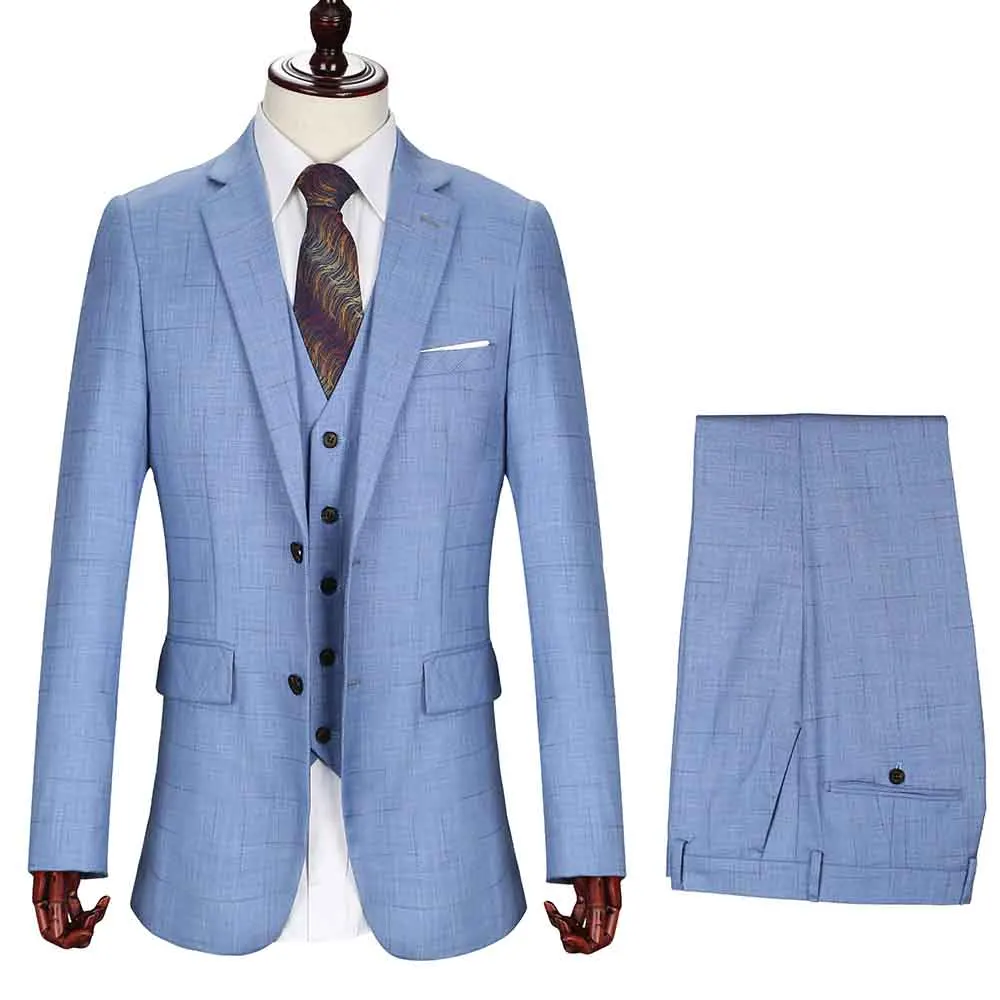 

costume mariage homme 3 piece suit High-end Quality Mens Suits Tweed Jacket+vest+pant men suit set for wedding suits 2018