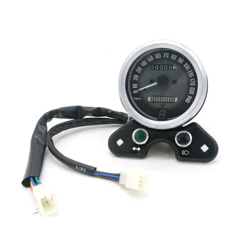 

Universal Motorcycle LED LCD Digital Odometer Speedometer Oil Gauge Custom Cafe Racer Old School Bobber Touring Dirt bike