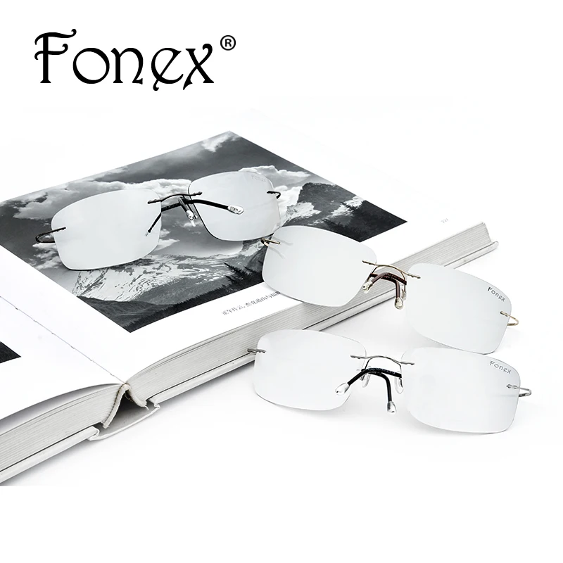 Fonex no screw titanium  rimless              