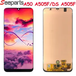 6,4 "для samsung galaxy A50 A505F/DS A505F A505FD A505A Дисплей Сенсорный экран планшета Ассамблеи для samsung A50 ЖК