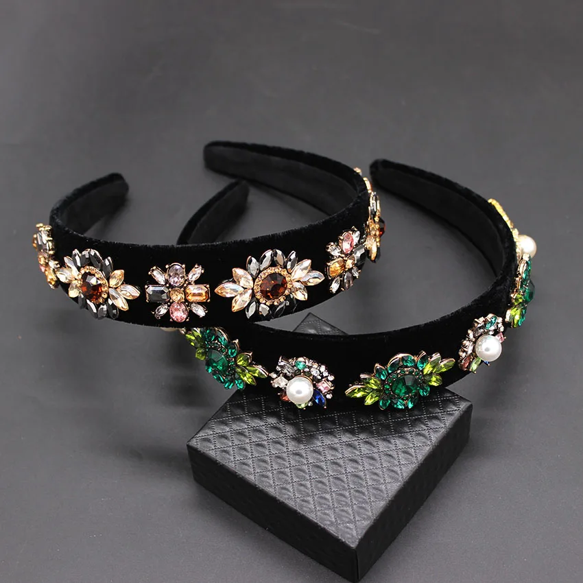 

Beauty shot temperament headband Baroque fashion headband exquisite pearl geometry headband accessories bride headband 896