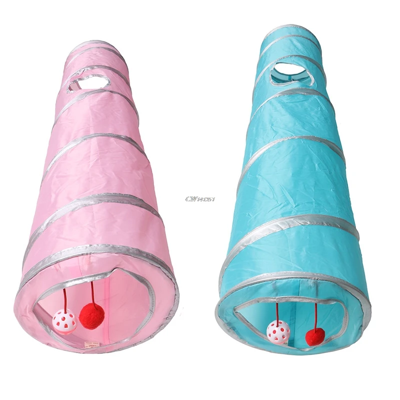

Pet Cat Tunnel Tubes Collapsible Crinkle Kitten Rabbit Play Funny Tunnels Toy P41