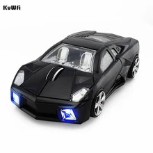 Беспроводная мышь в форме автомобиля, компьютерные мыши 1600 dpi, 2,4 ГГц, USB, компьютерные мыши, оптический светодиодный светильник с мигающим светом для ноутбука, ПК, геймера