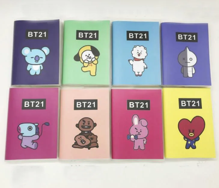 1 Pcs Kawaii BT21 Bangtan Boys PVC Cover Diary Travel Journal Book JIMIN V Cartoon Notebook Kpop BTS official Korean Stars Gift 1 Pcs Kawaii BT21 Bangtan Boys PVC Cover Diary Travel Journal Book JIMIN V Cartoon Notebook Kpop BTS official Korean Stars Gift