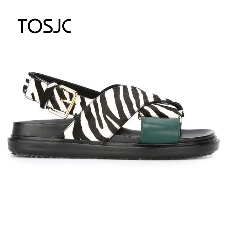Spring and Summer 2019 New Fashion Cross Colour Sports Wind Leisure Thick-soled Sandals | Обувь