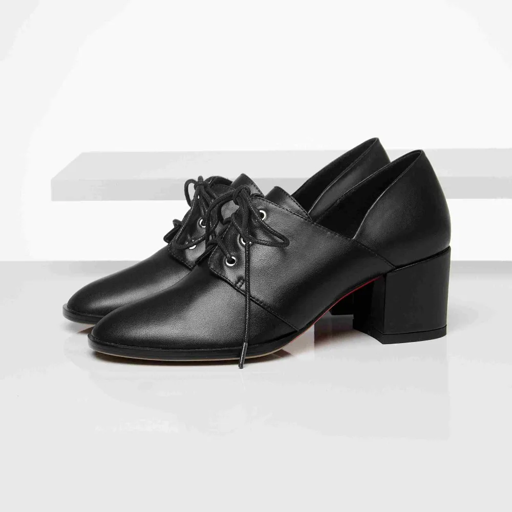 L40 gris Cuir Pompes Up Talons 5 Noir Printemps Lenkisen Dentelle Haute Cm Femmes Nouveau Mûr Bout Rond 5 D'âge Véritable Décoration Beauté Gladiateur Automne wqU1REg