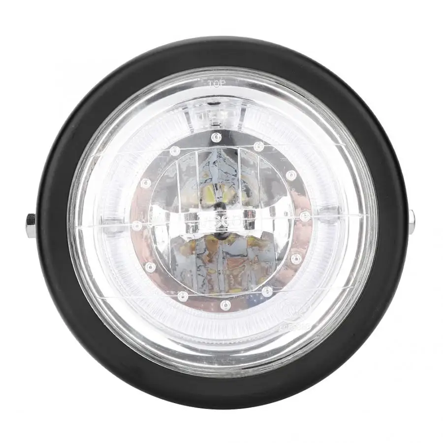 

Motorcycle Headlight Bulbs Universal Motorcycle Angel Eye LED Headlight Daytime Running Light Head Lamp 12V