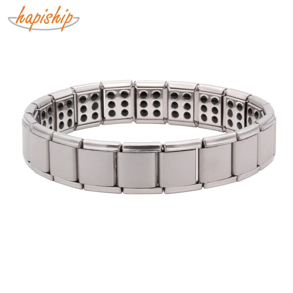 

Hapiship New 13mm Width Fashion 120 Germanium Titanium Energy Bracelet Power Bangle Man Women Wholesale Free Shipping GE-120