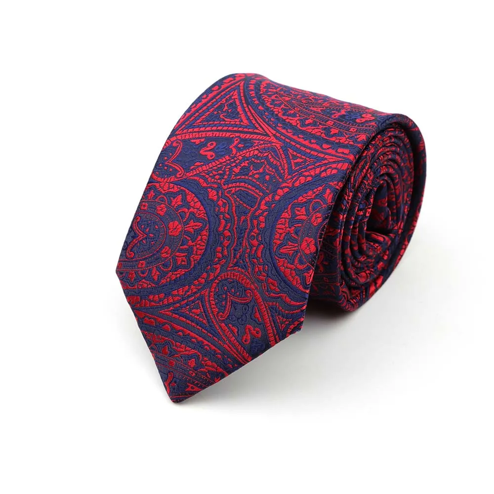 Дизайнерские роскошные галстуки с узором пейсли, классические галстуки из полиэстера 8 см, Классические деловые повседневные Галстуки - Цвет: 15