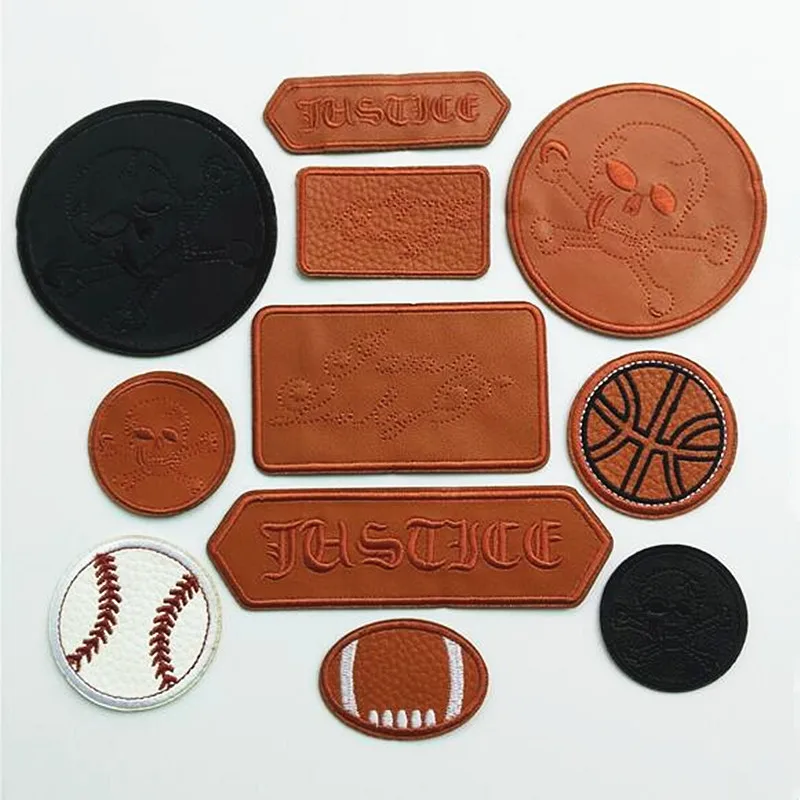 

11PC Handmade PU Leather Clothing Label Embossed Sofa Leather Repair Patch DIY Jeans Jacket Fabric Accessories