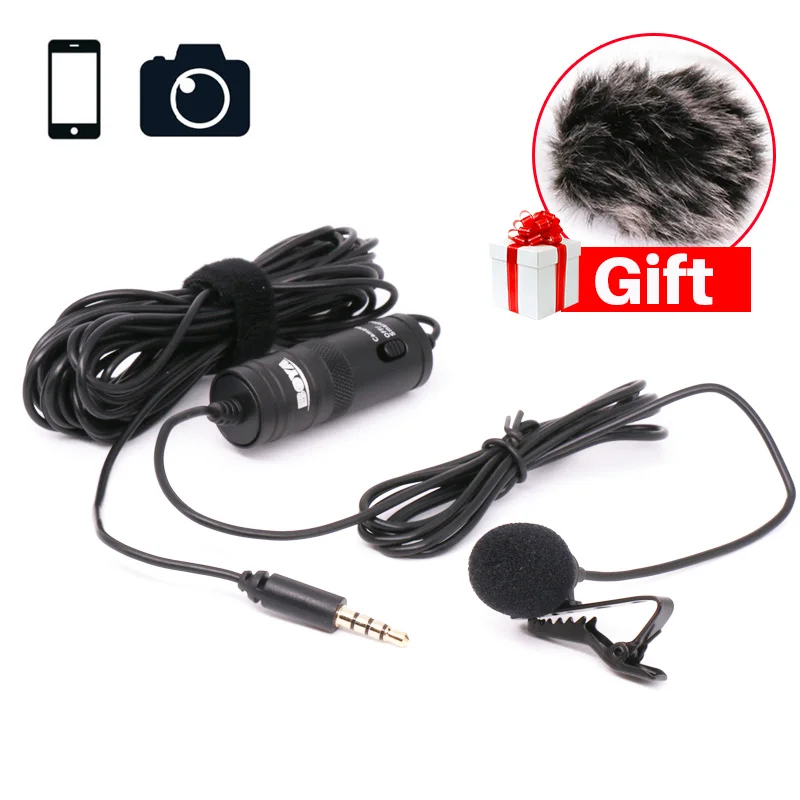 Ulanzi BOYA BY M1 Профессиональный петличный микрофон 6 м зажим для интервью iPhone 6s 5 Samsung
