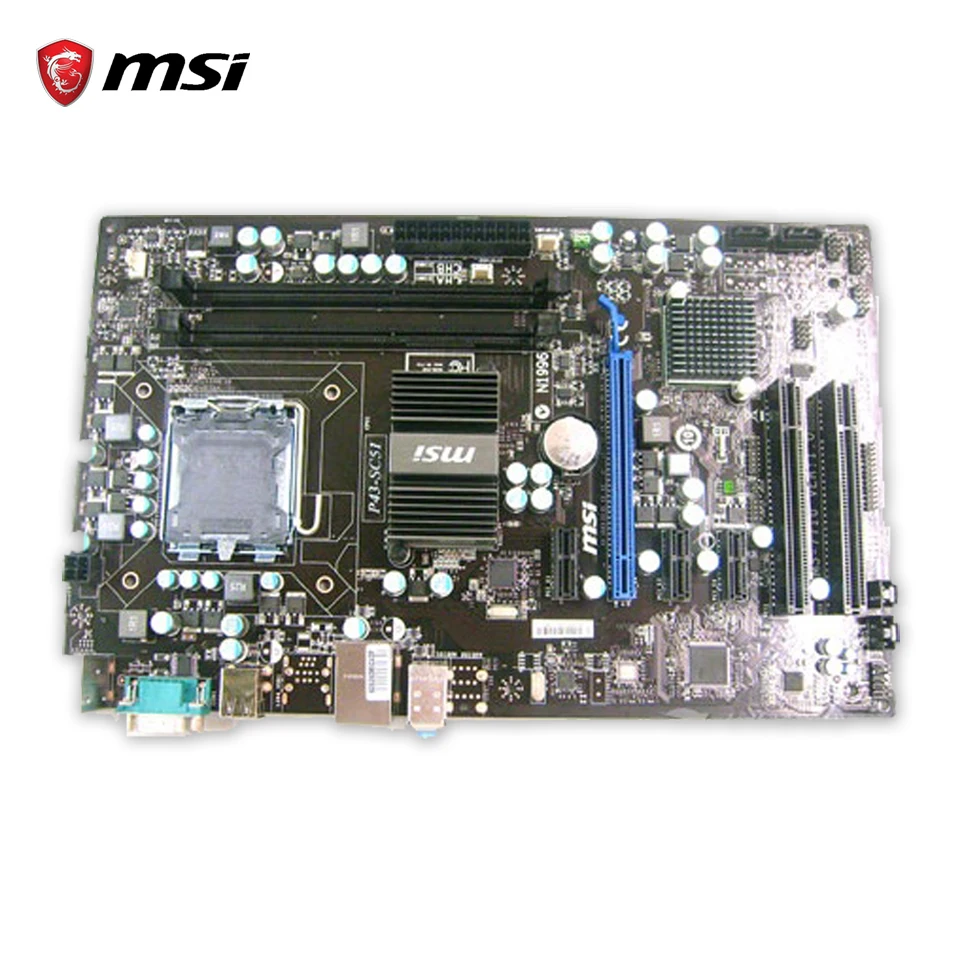 Original MSI P43-SC51 Desktop Motherboard P43 Socket LGA 775 DDR3 8G SATA2 USB2.0 ATX 100% Fully Test socket lga 775 motherboard backplate iron bracket cpu