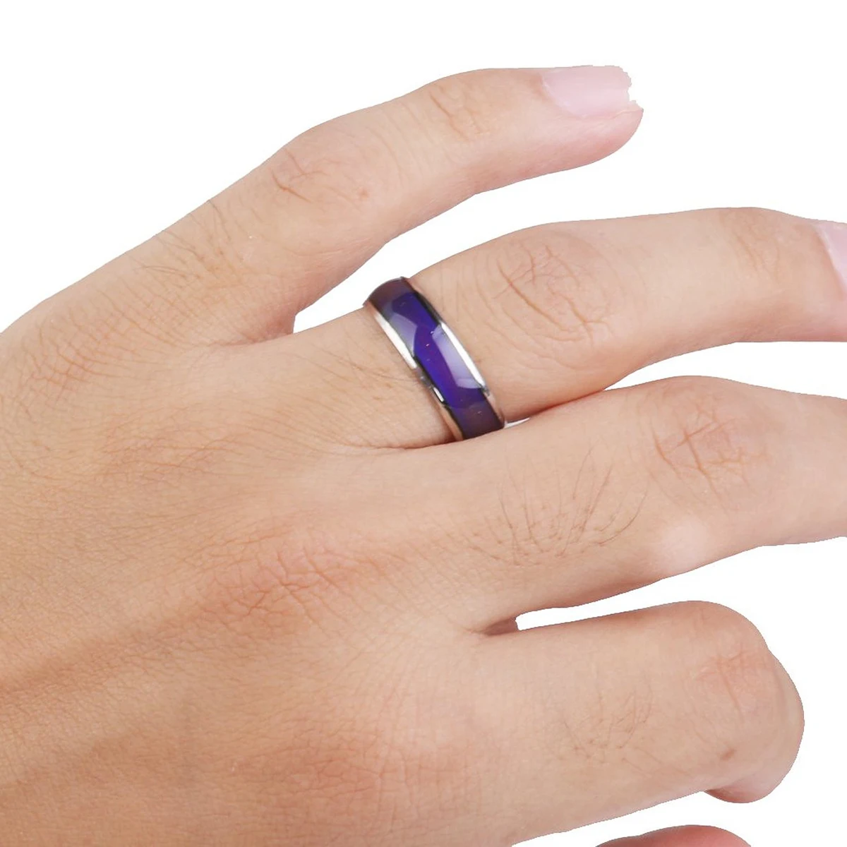 

PIXNOR Fashion Unisex 20mm Color Changing Mood Ring Finger Ring