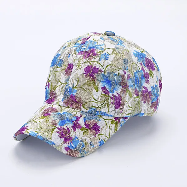Одноцветное дешевые джинсы оптом цветок бренд Регулируемый Бейсбол Кепки Для женщин Snapback шляпа Спорт Gorras Hombre открытый Кепки s - Цвет: Flower 3