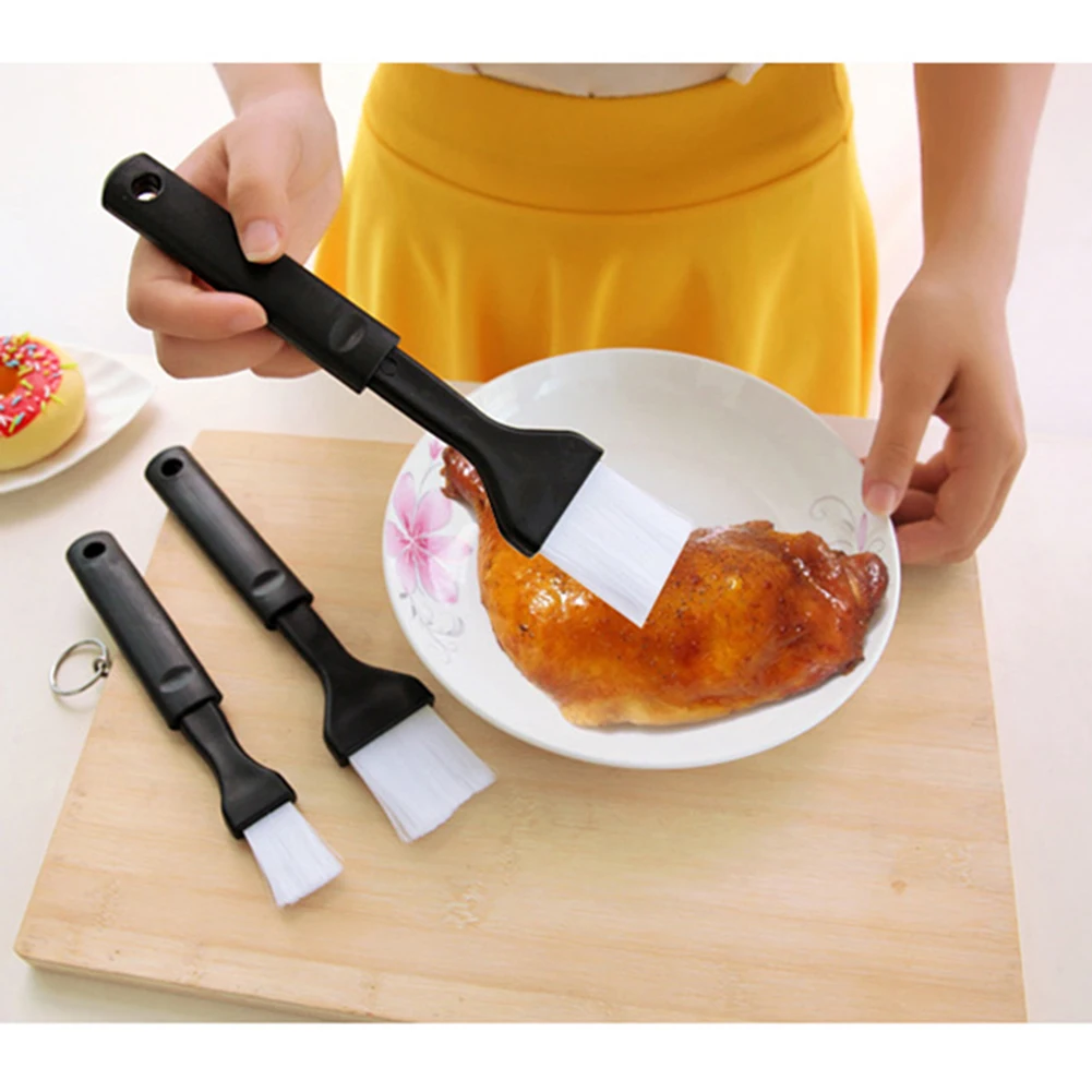 2 шт термостойкая силиконовая кисточка для смазки масло для кухни щетка нержавеющая длинная ручка для барбекю торт масляная щетка кондитерский набор инструментов для приготовления пищи