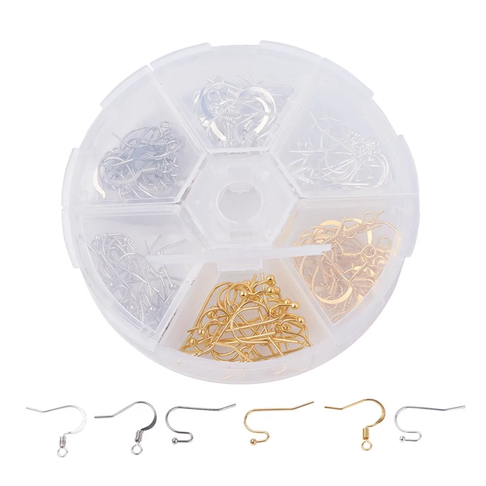 

PandaHall Brass Metal Earring Hooks for Jewelry Findings Jewellery Accessories Component Craft Earing DIY Material Supplies