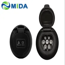 Однофазный 32 Ампер IEC 62169-2 type 2 Female входные гнезда 3 точечная фиксация электрическая автомобильная зарядка EV розетка