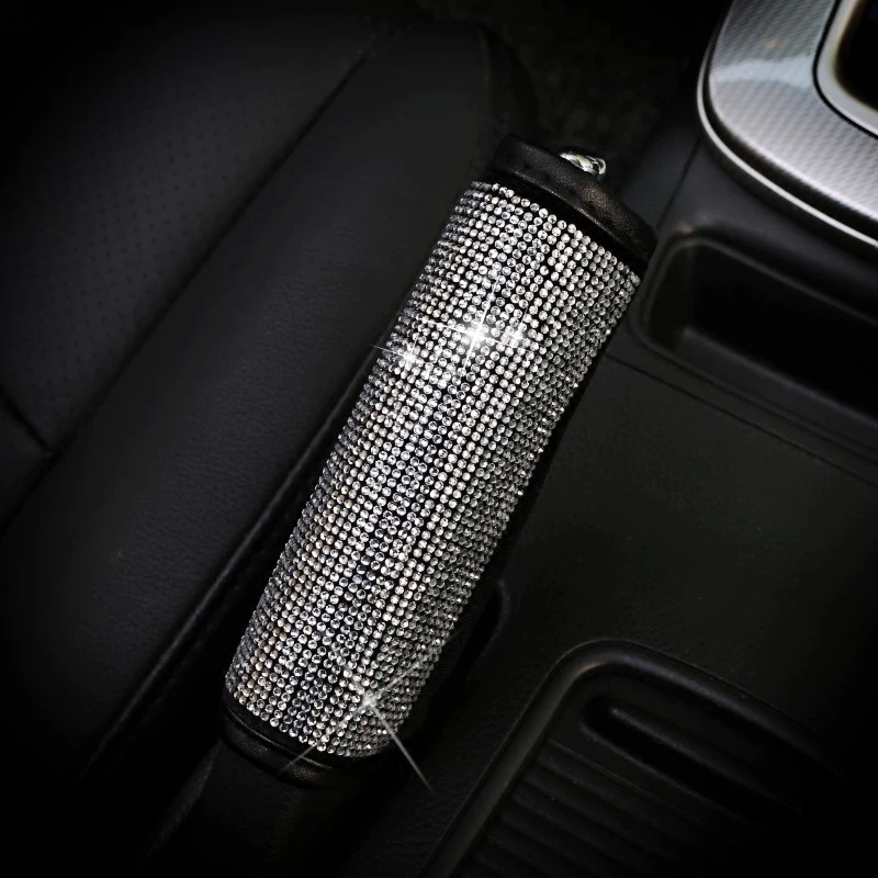Bling Crystal Rhinestone защита для ремня автомобиля переключения крышки ручные Тормозные ручки набор аксессуары для салона автомобиля для женщин девочек