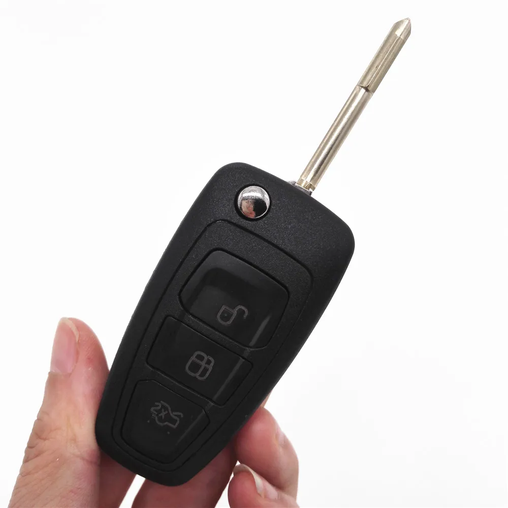 3Buttons 433MHZ 4D60 Chip Modified Folding Flip Keyless Entry Remote Key Fob Case for Ford Mondeo