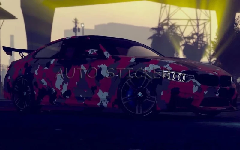 red gray black camouflage vinyl 44