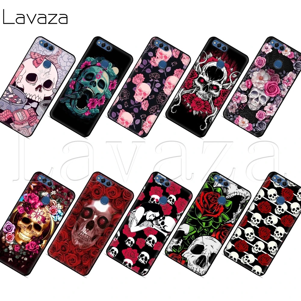 Lavaza Retro Style Flower Skull Case for Honor Mate 10 20S 6A 7A 7C 7X 8A 8C 8X 9 P9 Lite Pro Y6 Y7 Y9 Prime | Мобильные телефоны и