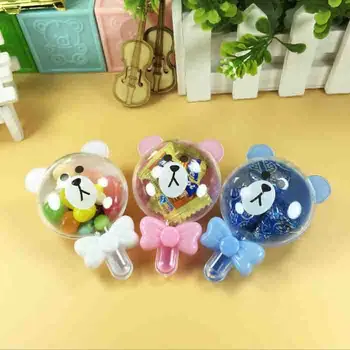 

24PCS/36PCS Mini Lovely Plastic Small Bear Lollipop Candy Box Baby Shower Kids Birthday Party Gift Box Christmas Gift Packaging