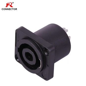 

Speak Chassis Connector 4pins with Protection Cover Waterproof Dustproof Panel Mout Loudspeaker/Amplifier Interconnection