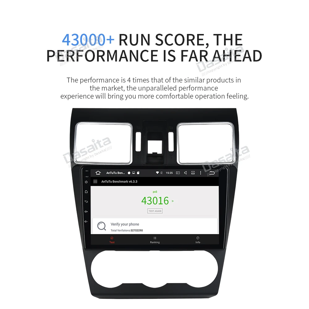 Dasaita 1 Din автомагнитола с gps Android 9,0 для Subaru Forester WRX XV стерео с " ips экраном MP3 MP4 AVI SWC