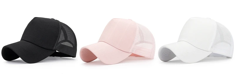 Однотонная летняя сетчатая Кепка для мужчин и женщин черная кость Casquette Homme Dad Hat Белая сетчатая шапка мужская шляпа