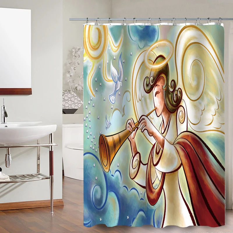 Buy FOKUSENT Halloween Shower Curtain Printed Van Gogh Starry Night Sunflower World Famous