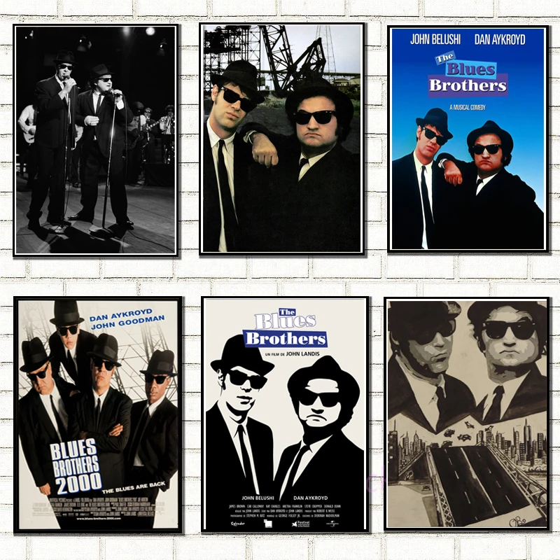 Mx031 The Blues Brothers Retro Vintage Movie Dan Akroyd John Belushi Custom Poster Art Silk Canvas Room Wall Print Decoration Painting Calligraphy Aliexpress