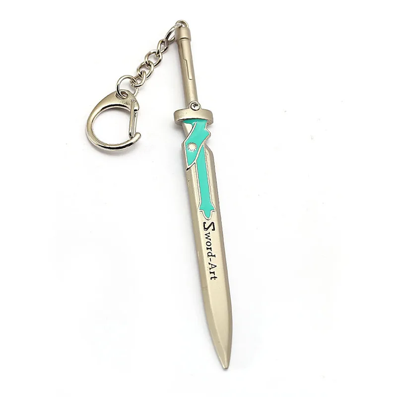 

Anime Sword Art Online Keychain Excalibur 12cm Metal Pendant Key Chain Ring SAO Men Car Women Bag llavero Jewelry Porte Clef