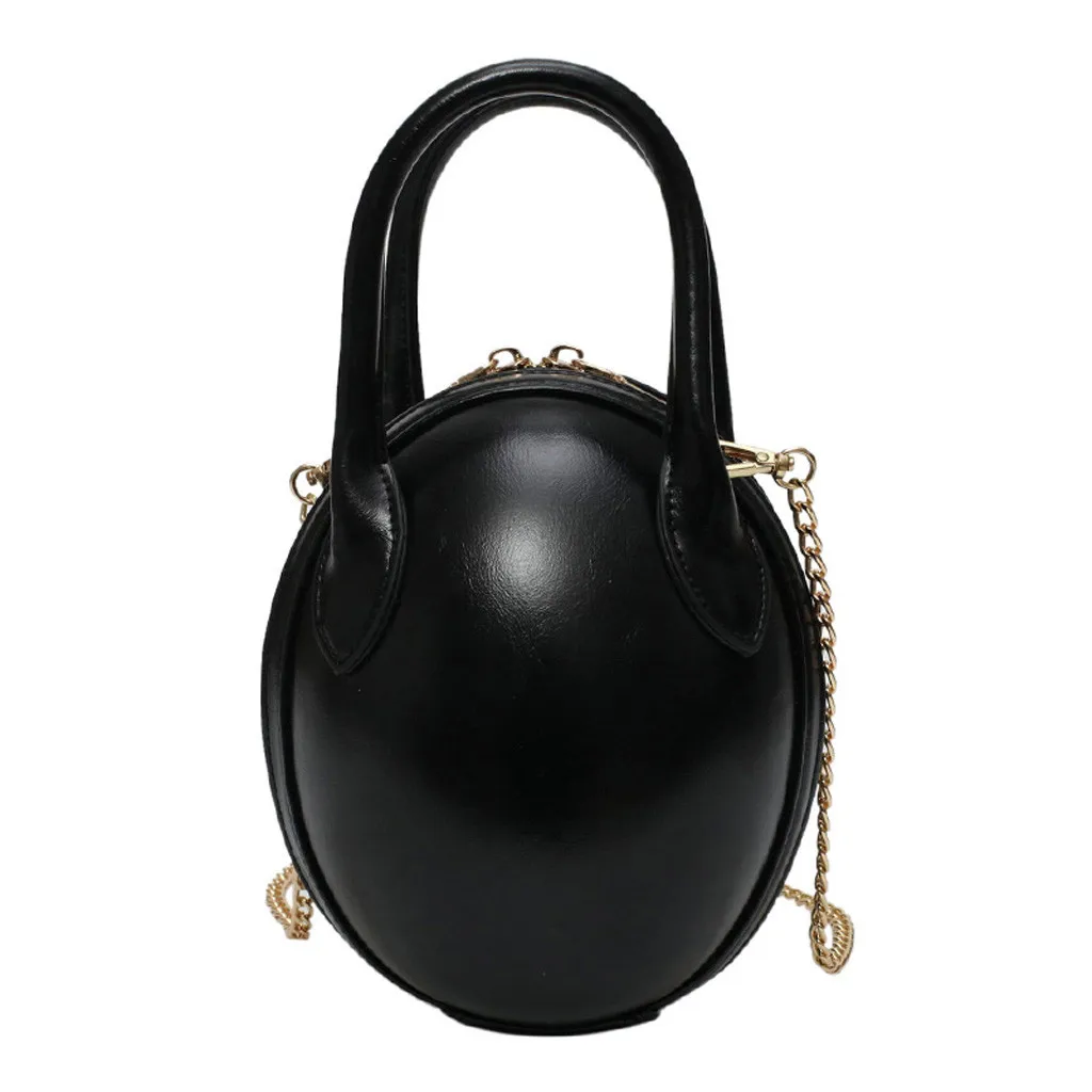 

Women Handbags Female Egg Shape Designer Bags Crossbody Bag Leather Shoulder Bag Female Chain Bags Bolsa Feminina De Couro #L10