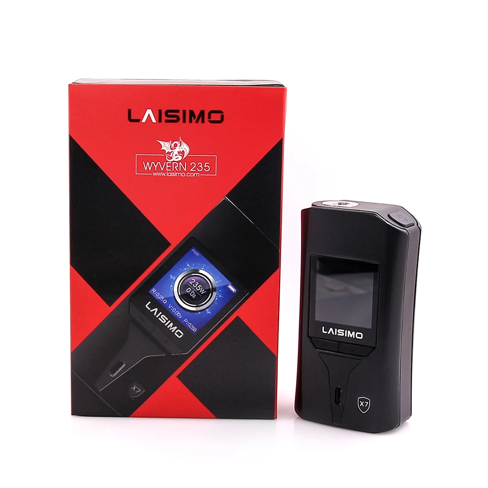 Оригинальные электронные сигареты Laisimo X7 235 Вт TC поле Mod 18650 Wyvern Vape Контроль