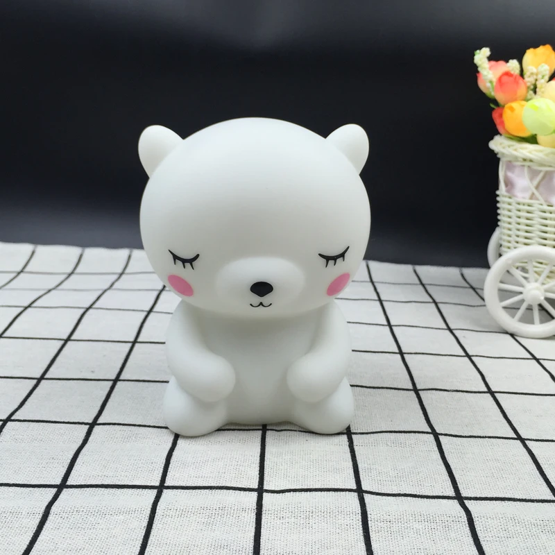 Lovely LED Panda Night Lights Soft Light Black White Baby Pillow Bedroom  Feeding Bedside Lamp Holiday Decor Lighting (8)