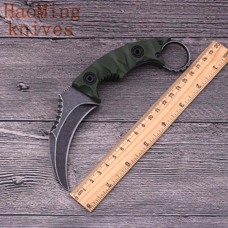 Portable outdoor camping security claws fixed knife pocket hunting