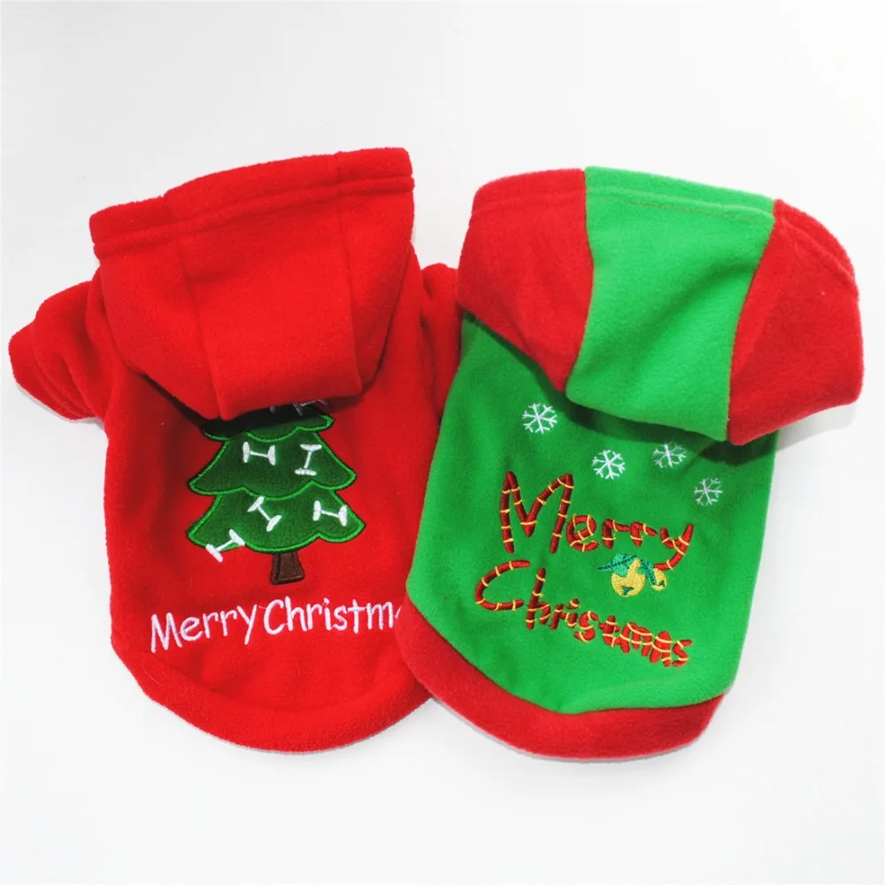 

Christmas Pet Dog Clothes Winter Thicken Warm Fleece Small Dogs Hoodies Sweatershirt Chihuahua Puppy Clothing Pets Costumes