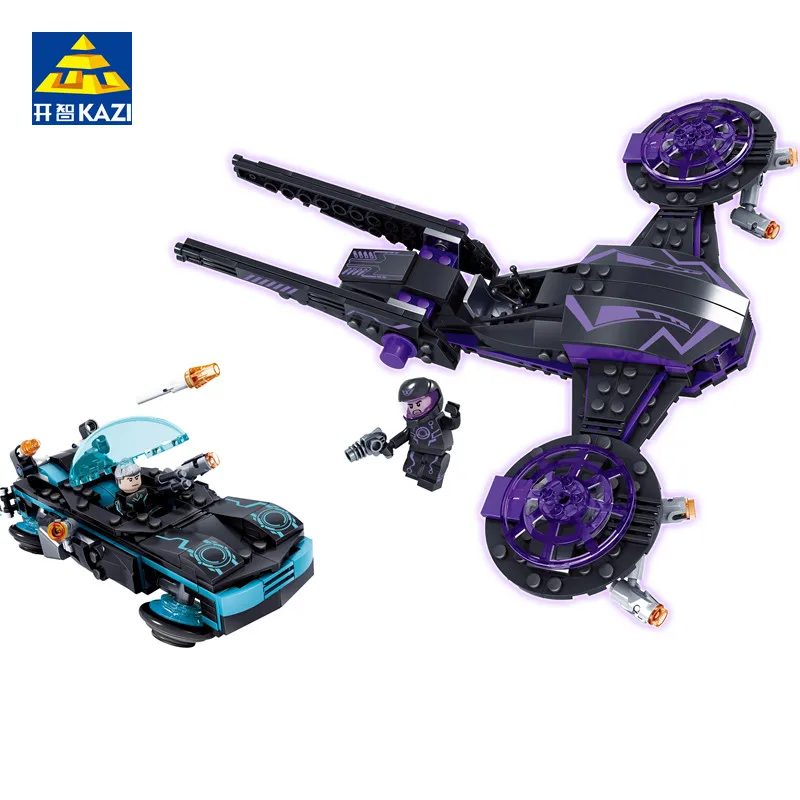 

KAZI 377Pcs City Policeman X-Agents War Spaceship Weapon Car Action Figure Building Blocks Set Kids Toys brinquedos