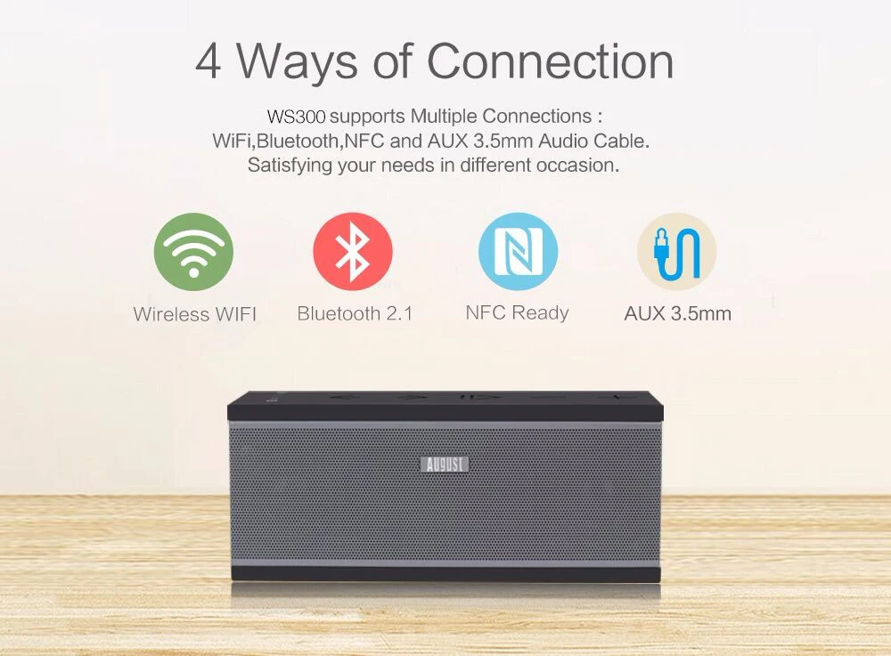 August WS300 Wireless WIFI Speaker