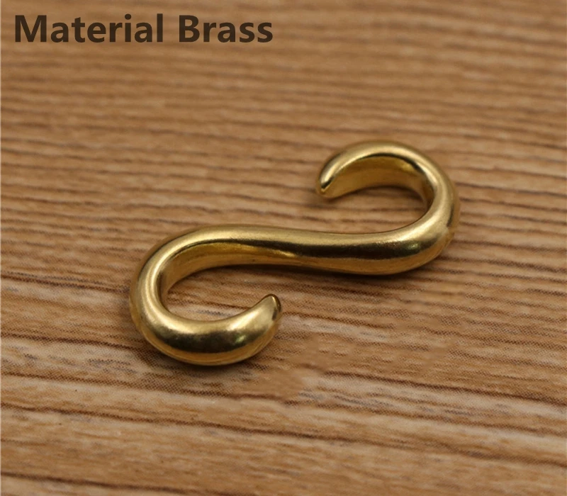 النحاس هوك مشبك تكبل S شكل موصل ل المفاتيح حقيبة حزام سوار Paracord حقيبة جلدية حزام diy trimits اكسسوارات