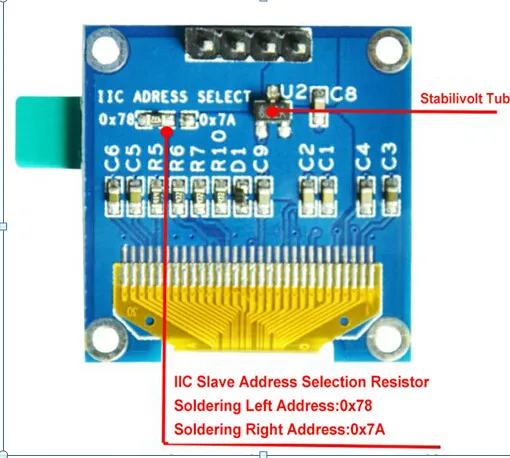 100 шт./лот 0,96 дюймов IIC Серийный OLED Дисплей модуль 128X64 I2C SSD1306 ЖК-дисплей платы GND VCC SCL внесение изменений в 0,96 "Oled I2C для Arduino