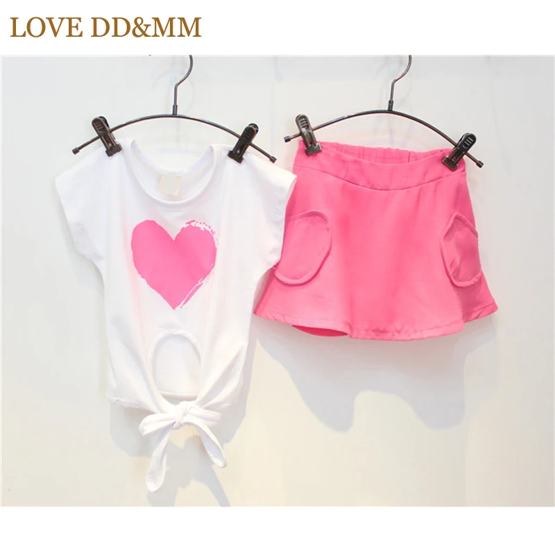 Комплекты одежды для девочек LOVE DD & MM Милая Кружевная футболка персикового цвета +