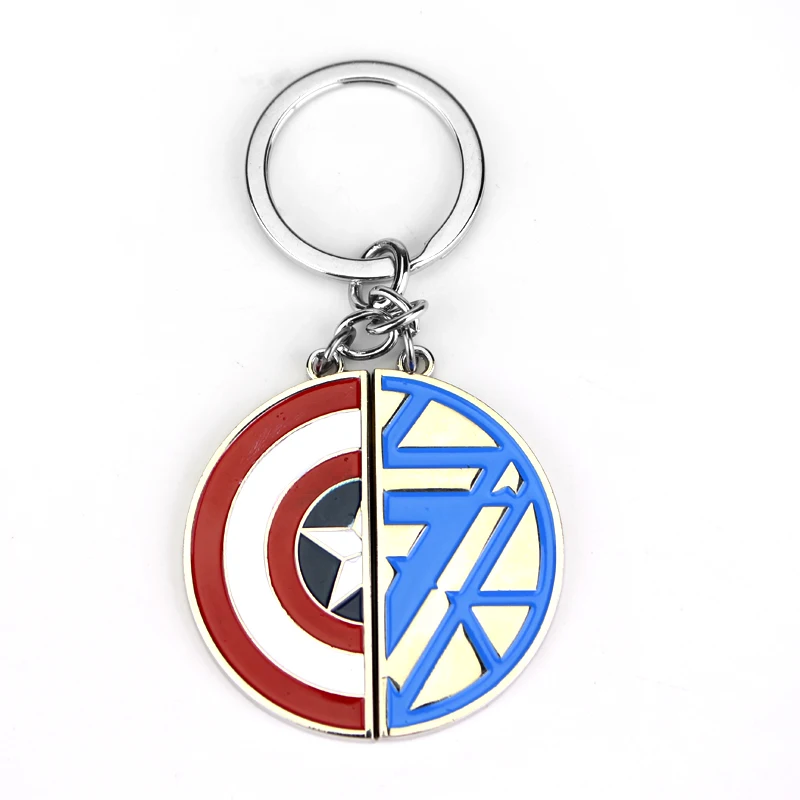 

Marvel Superhero Movie Avengers Captain America Shield Alloy Car Key Chain Holder Best Friend Graduation Chirstmas Day Gift